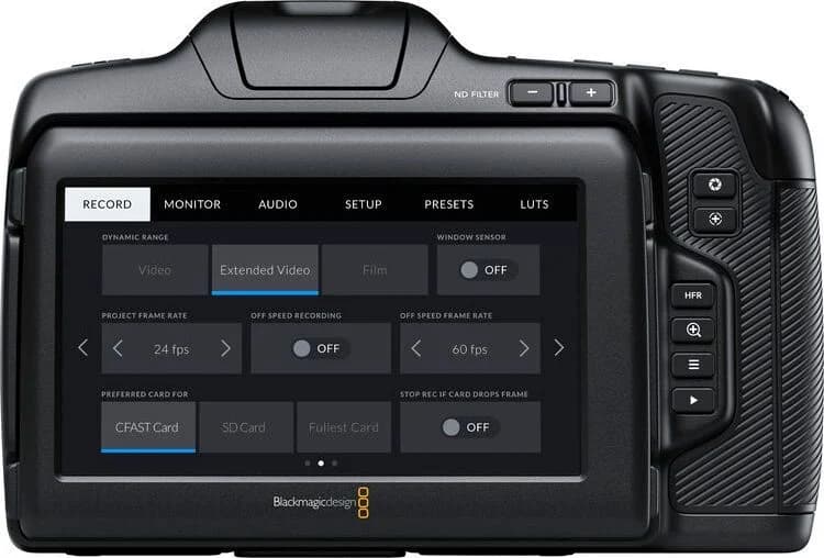 Pocket Cinema Camera 6K Pro back view