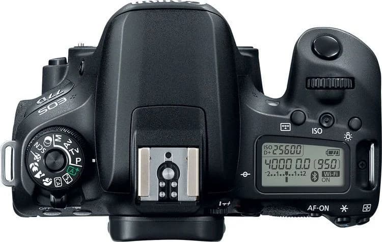 EOS 77D top view