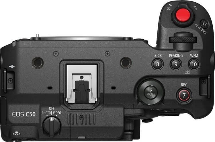EOS C50 top view