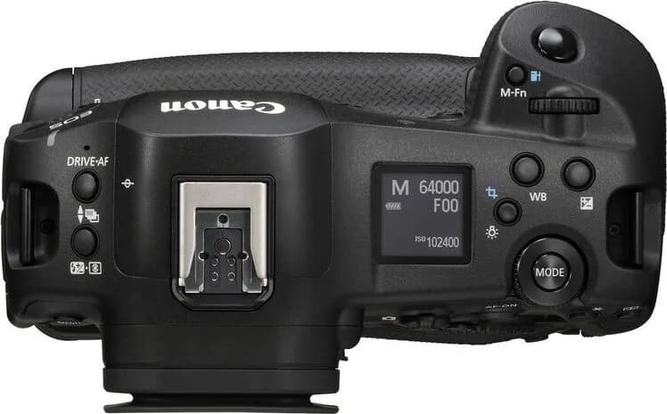 EOS R1 top view