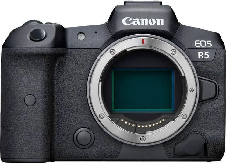 EOS R5 front view