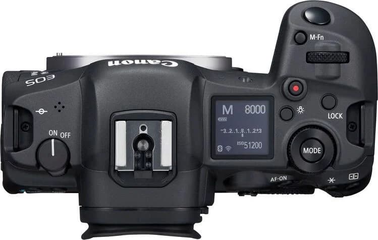 EOS R5 top view