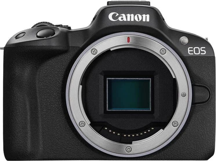 EOS R50 front view