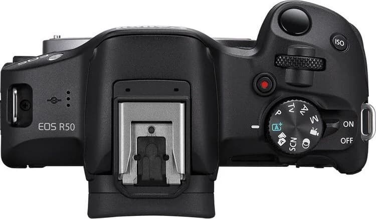 EOS R50 top view