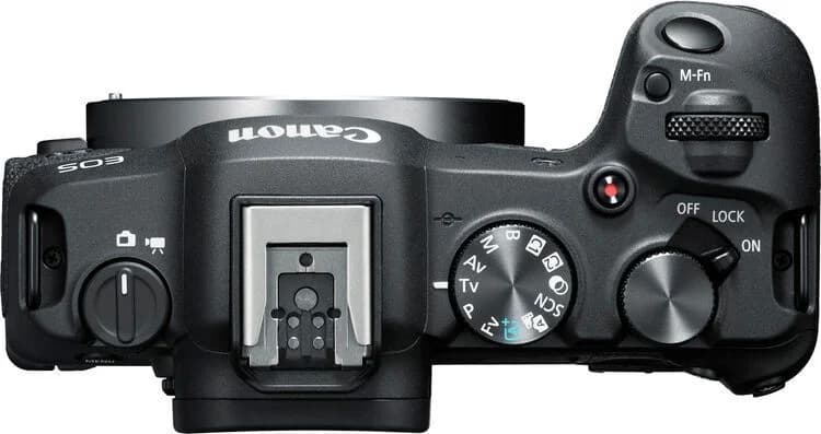 EOS R8 top view