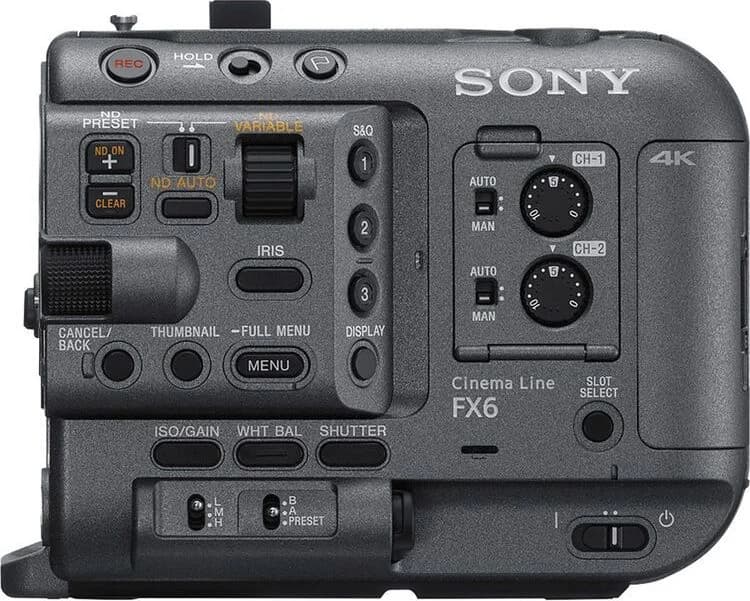Sony FX6 back view
