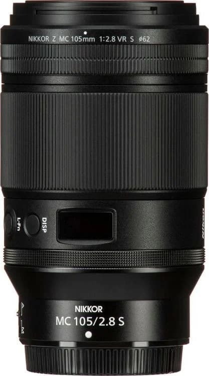 NIKKOR Z MC 105mm f/2.8 VR S shown to scale