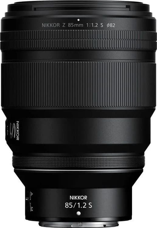 NIKKOR Z 85mm f/1.2 S shown to scale