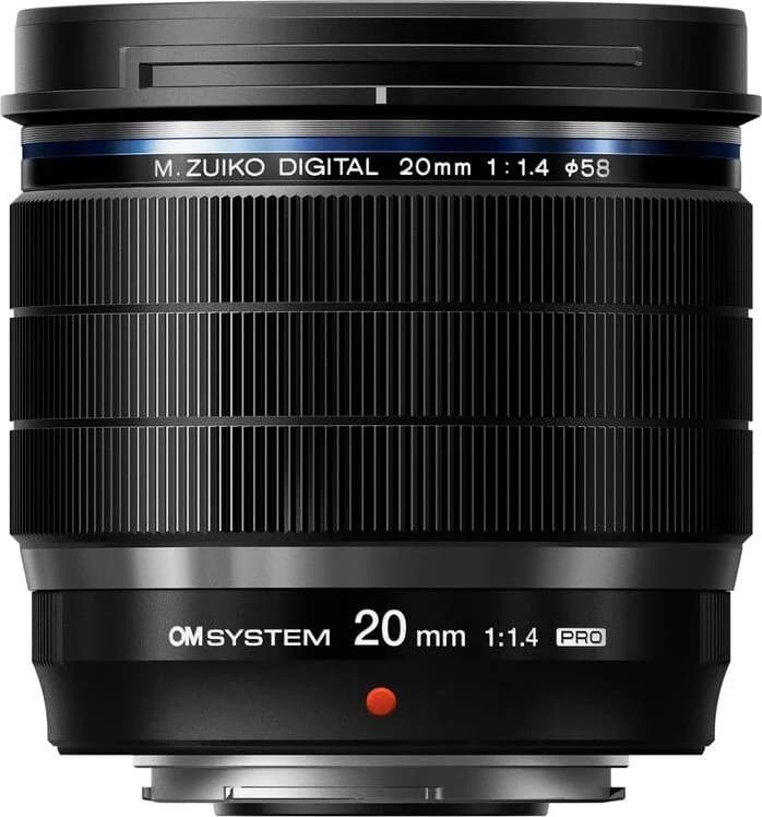 M.Zuiko Digital ED 20mm F1.4 PRO shown to scale