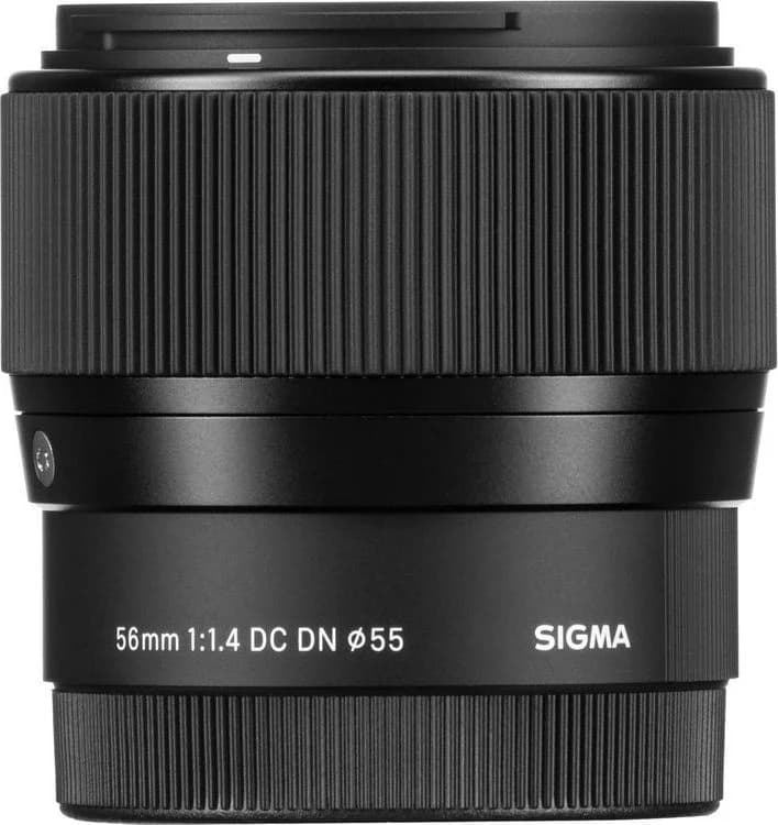 56mm F1.4 DC DN Contemporary shown to scale