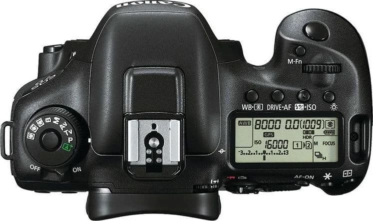 Canon EOS 7D Mark II top view