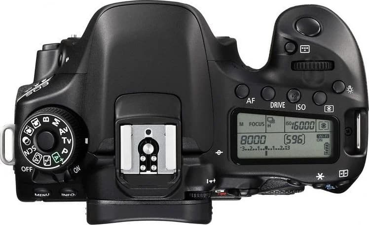 EOS 80D top view