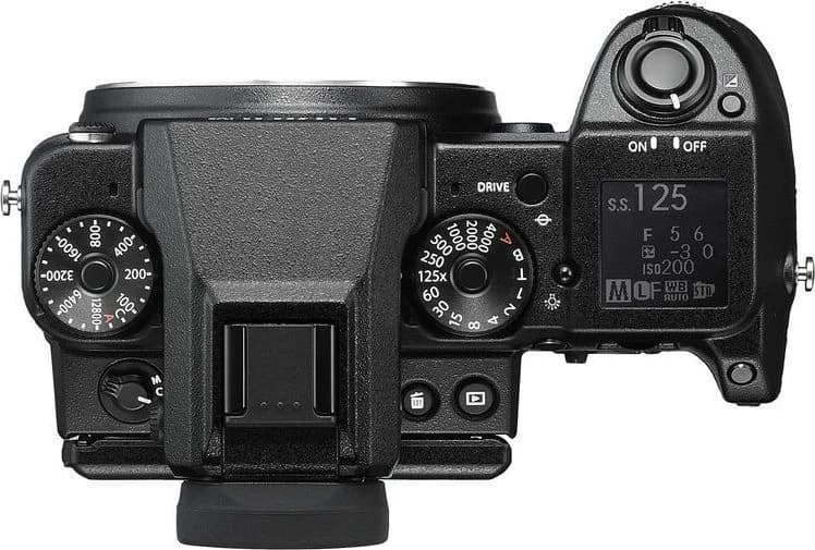 Fujifilm GFX 50S top view