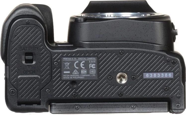 Pentax K-70 top view