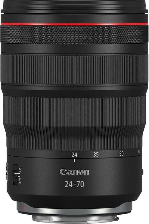 RF 24-70mm F2.8L IS USM shown to scale