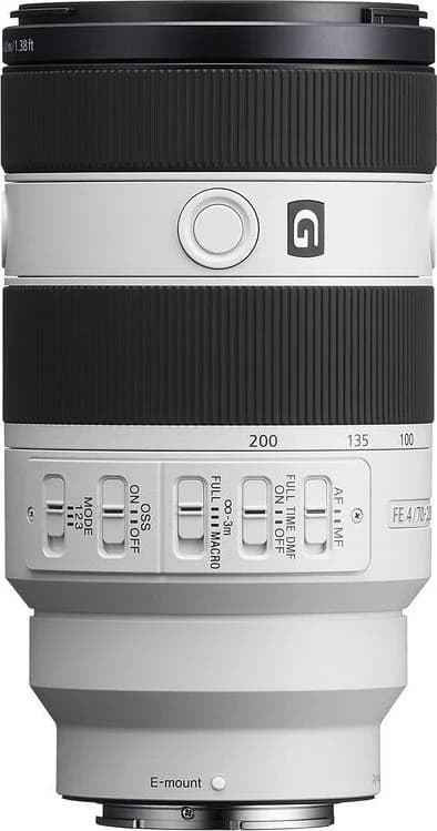 FE 70-200mm F4 Macro G OSS II shown to scale
