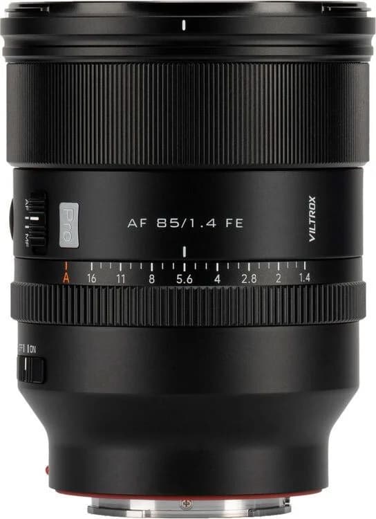 AF 85mm F1.4 Pro FE shown to scale